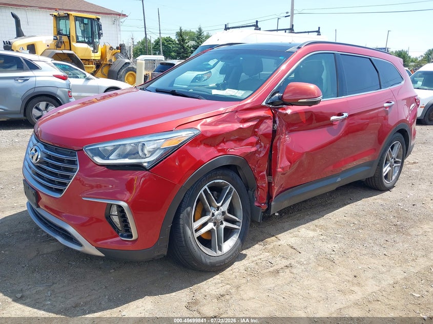 2018 Hyundai Santa fe VIN KM8SRDHF1JU284291 IAAI salvage auction — LEFT FRONT, Salvage Title, sold $3,475 on 2026-08-01 (photo 2)