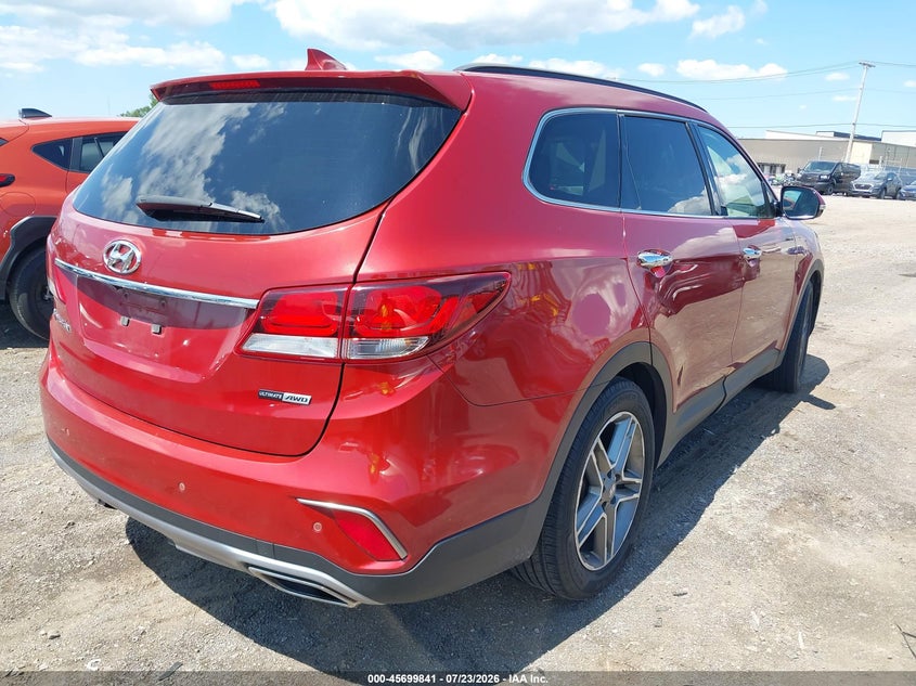 2018 Hyundai Santa fe VIN KM8SRDHF1JU284291 IAAI salvage auction — LEFT FRONT, Salvage Title, sold $3,475 on 2026-08-01 (photo 4)