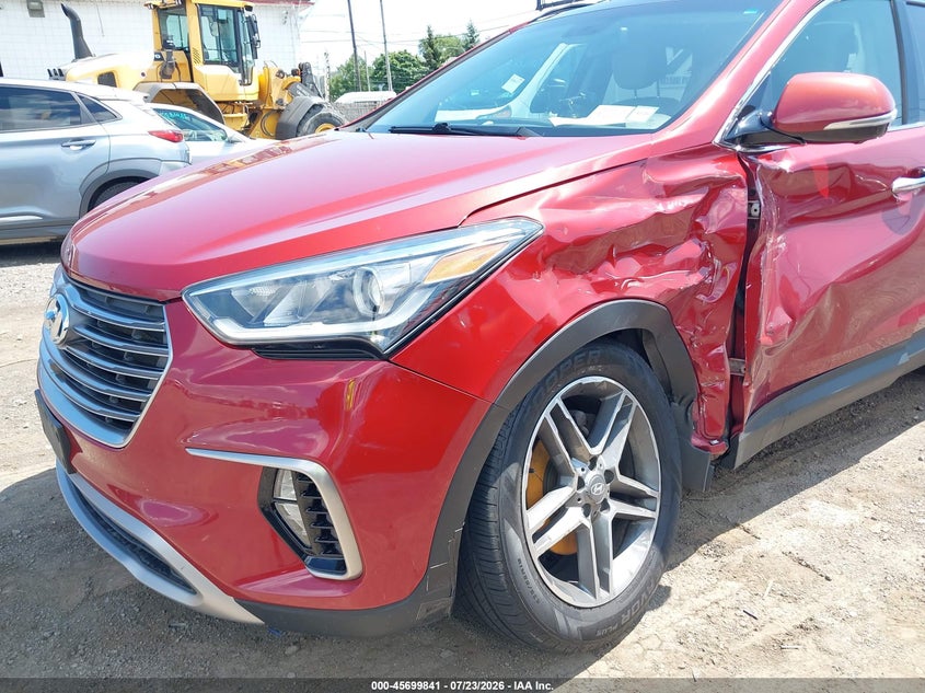 2018 Hyundai Santa fe VIN KM8SRDHF1JU284291 IAAI salvage auction — LEFT FRONT, Salvage Title, sold $3,475 on 2026-08-01 (photo 6)