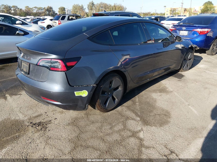 2022 Tesla Model 3 VIN 5YJ3E1EA7NF376659 IAAI salvage auction — FRONT END, Salvage Title, sold $5,250 on 2026-08-28 (photo 4)