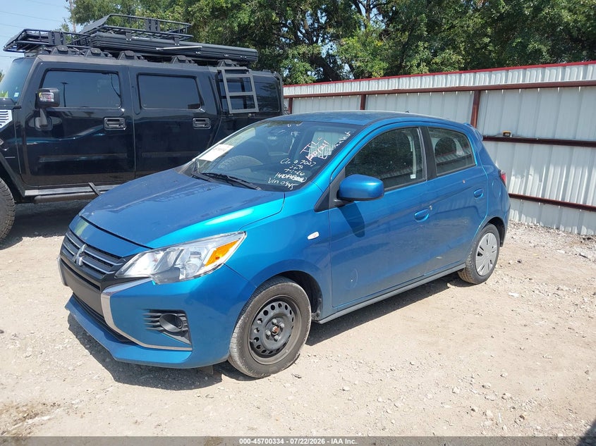 2024 Mitsubishi Mirage VIN ML32AUHJ8RH020945 IAAI salvage auction — SIDE, Salvage Title, sold $925 on 2026-07-30 (photo 2)