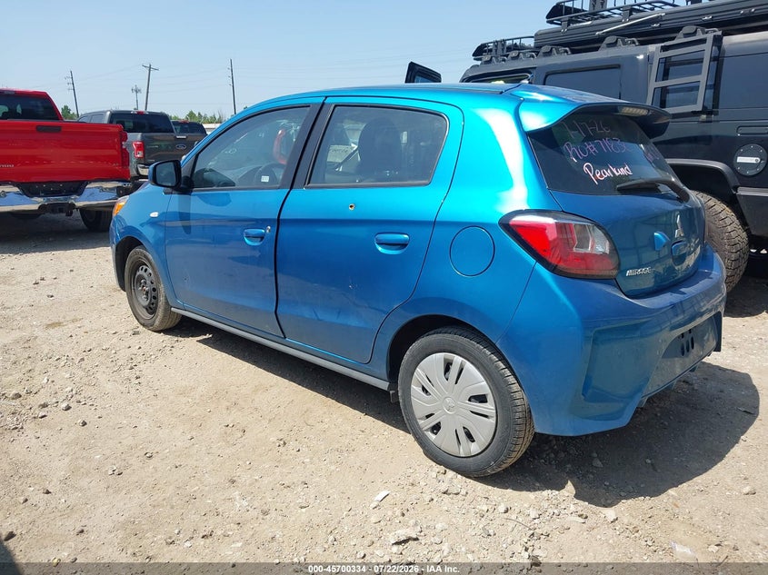 2024 Mitsubishi Mirage VIN ML32AUHJ8RH020945 IAAI salvage auction — SIDE, Salvage Title, sold $925 on 2026-07-30 (photo 3)