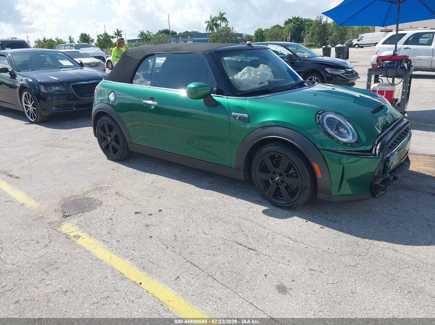 2022 Mini Convertible VIN WMW43DL09N3P13896 IAAI salvage auction — FRONT END, Wait Title, sold $4,500 on 2026-08-27 (photo 1)