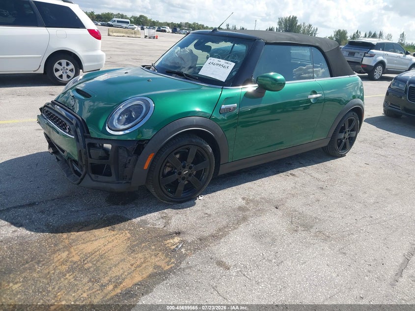2022 Mini Convertible VIN WMW43DL09N3P13896 IAAI salvage auction — FRONT END, Wait Title, sold $4,500 on 2026-08-27 (photo 2)