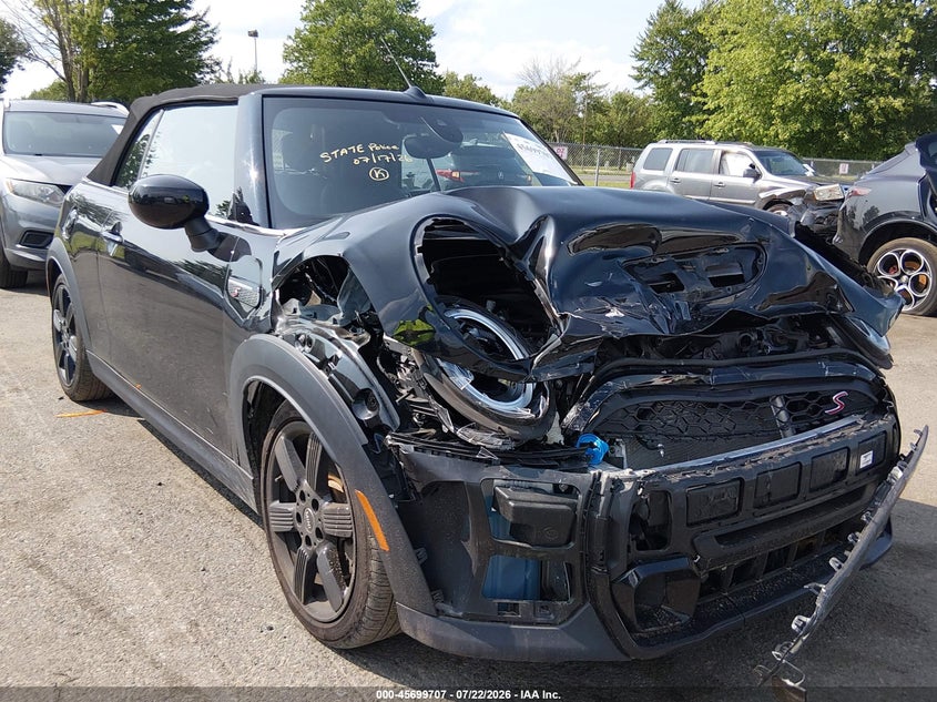 2023 Mini Convertible VIN WMW43DL08P3P74353 IAAI salvage auction — FRONT END, Salvage Title, sold $3,700 on 2026-08-19 (photo 1)