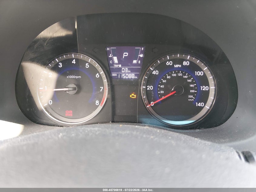 2014 Hyundai Accent VIN KMHCT5AE6EU194752 IAAI salvage auction — NORMAL WEAR, Original (Texas), sold $275 on 2026-07-28 (photo 7)