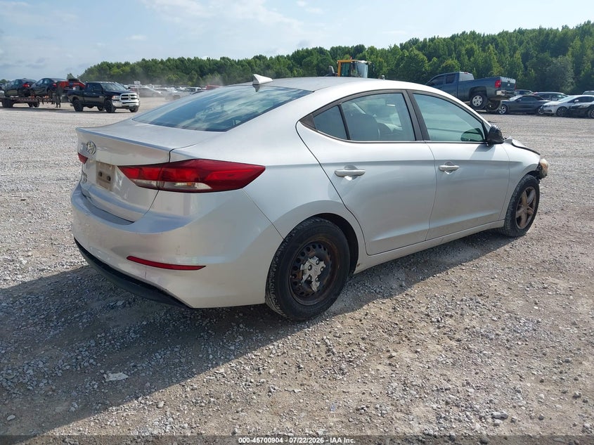 2017 Hyundai Elantra VIN KMHD74LF9HU100361 IAAI salvage auction — NORMAL WEAR, Clear (Alabama), sold $400 on 2026-07-29 (photo 4)