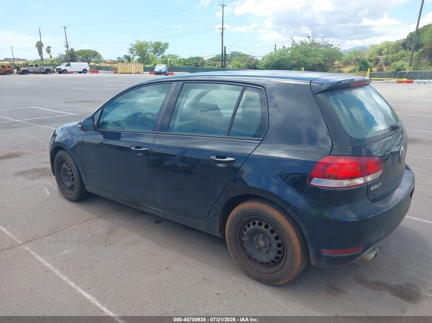 2012 Volkswagen Golf VIN WVWDB7AJ6CW287700 IAAI salvage auction — NORMAL WEAR, Clear (Hawaii), sold $25 on 2026-07-28 (photo 3)