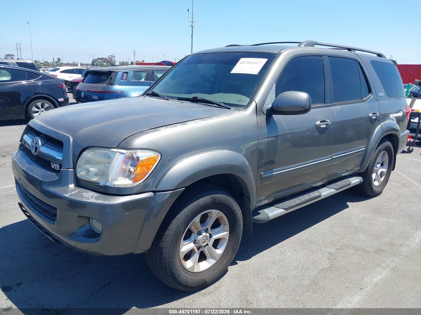 2006 Toyota Sequoia VIN 5TDZT34AX6S275268 IAAI salvage auction — NORMAL WEAR, Clear - Dealer Only (California), sold $25 on 2026-07-30 (photo 2)