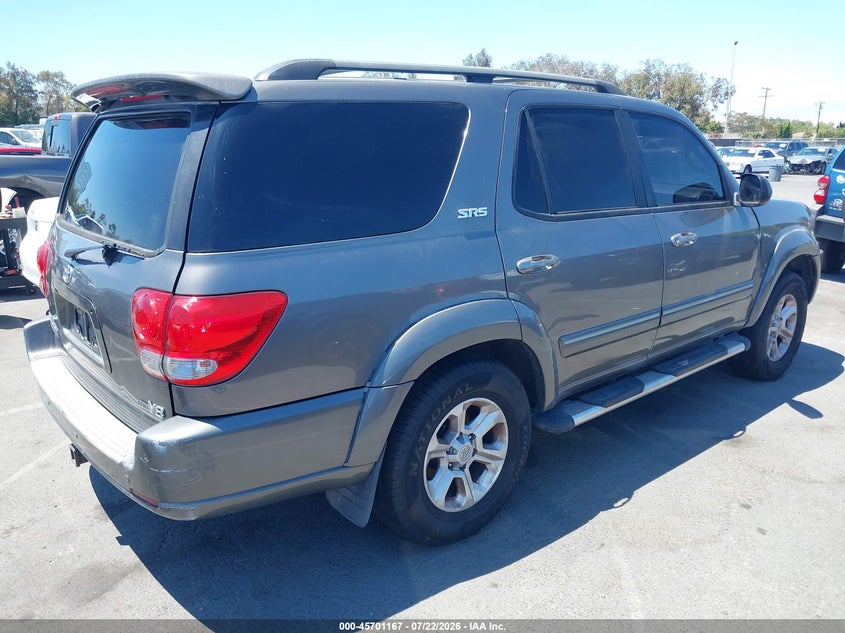 2006 Toyota Sequoia VIN 5TDZT34AX6S275268 IAAI salvage auction — NORMAL WEAR, Clear - Dealer Only (California), sold $25 on 2026-07-30 (photo 4)