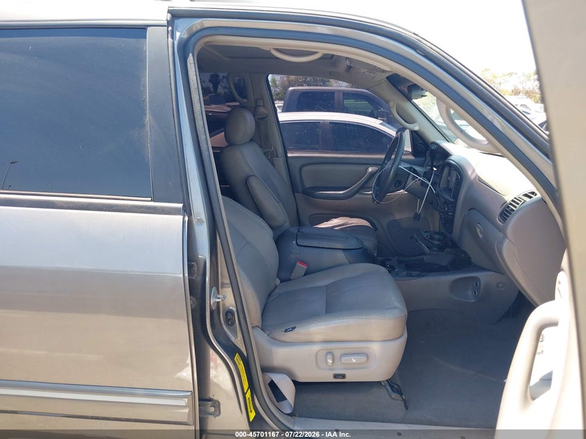 2006 Toyota Sequoia VIN 5TDZT34AX6S275268 IAAI salvage auction — NORMAL WEAR, Clear - Dealer Only (California), sold $25 on 2026-07-30 (photo 5)