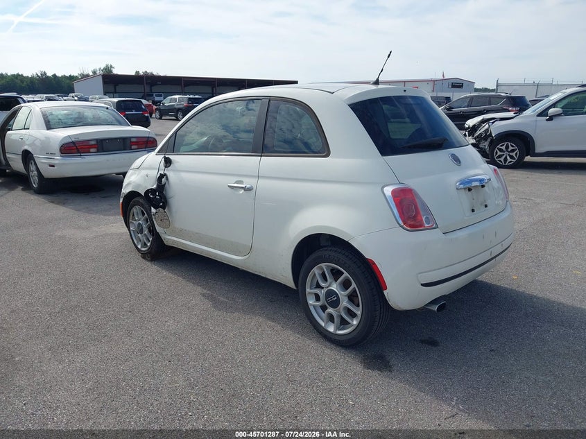 2013 Fiat 500 VIN 3C3CFFAR6DT553258 IAAI salvage auction — LEFT FRONT, Salvage (Indiana), sold $225 on 2026-08-15 (photo 3)
