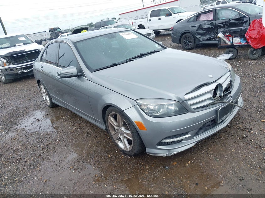 2011 Mercedes-benz C class VIN WDDGF8BBXBR168548 IAAI salvage auction — FRONT END, Salvage (Louisiana), sold $1,550 on 2026-08-12 (photo 1)