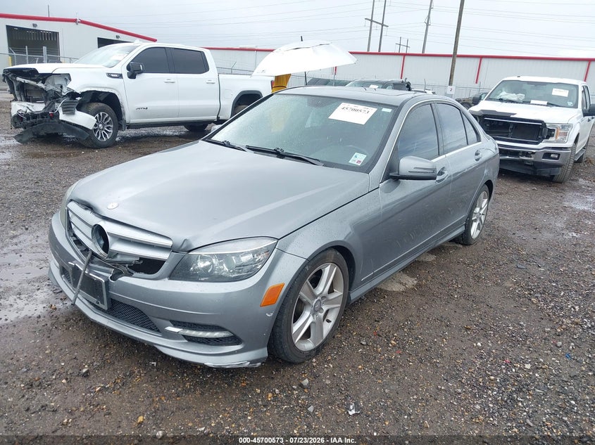 2011 Mercedes-benz C class VIN WDDGF8BBXBR168548 IAAI salvage auction — FRONT END, Salvage (Louisiana), sold $1,550 on 2026-08-12 (photo 2)