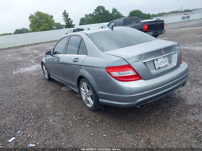 2011 Mercedes-benz C class VIN WDDGF8BBXBR168548 IAAI salvage auction — FRONT END, Salvage (Louisiana), sold $1,550 on 2026-08-12 (photo 3)