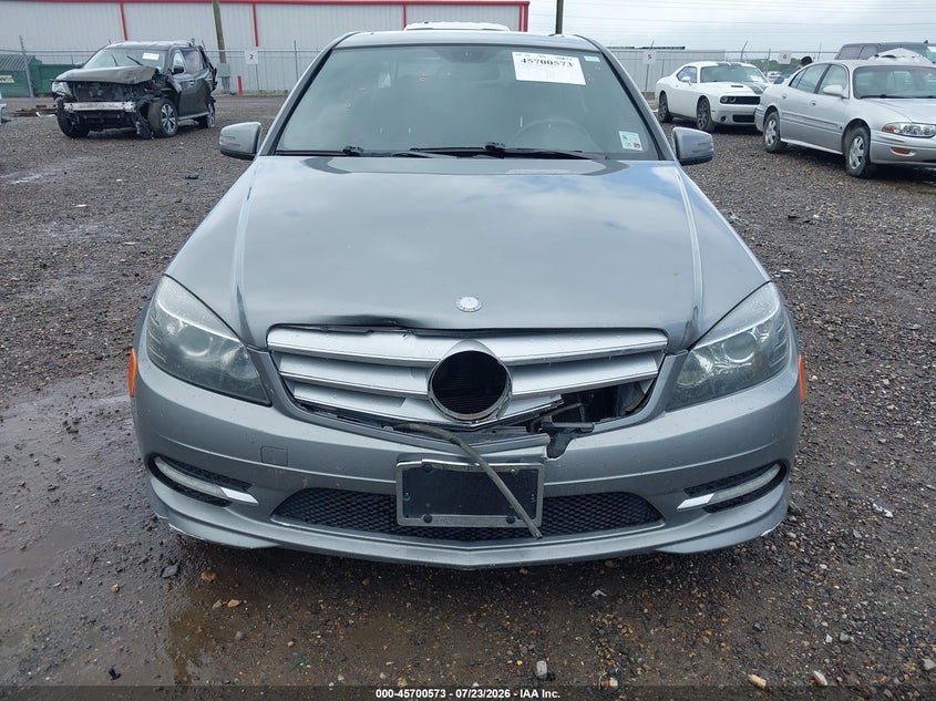 2011 Mercedes-benz C class VIN WDDGF8BBXBR168548 IAAI salvage auction — FRONT END, Salvage (Louisiana), sold $1,550 on 2026-08-12 (photo 6)