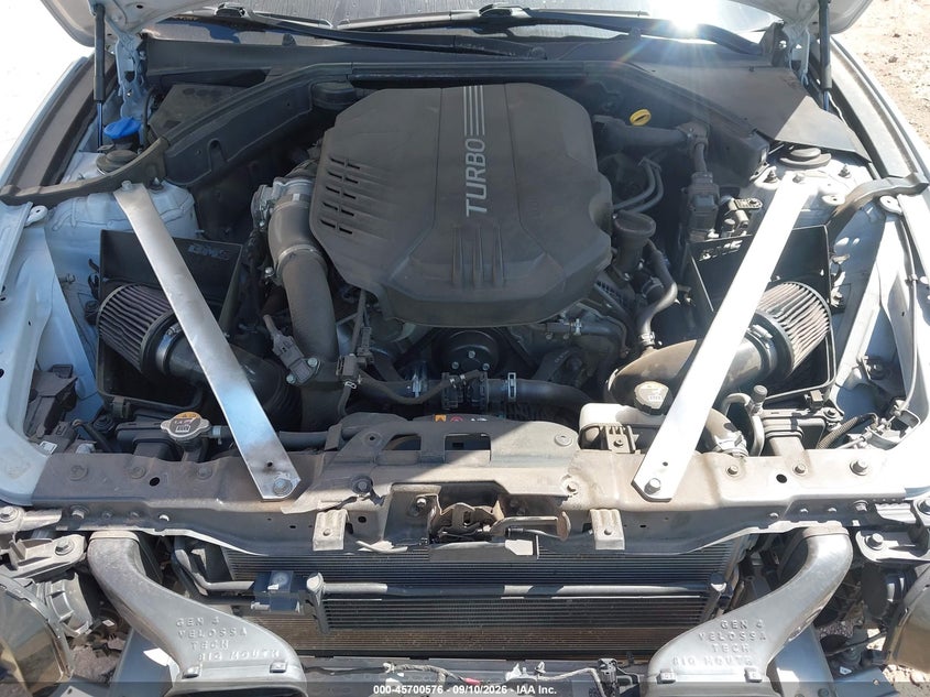 2022 Genesis G70 VIN KMTG54TE4NU091726 IAAI salvage auction — FRONT & REAR, Wait Title, sold $3,750 on 2026-09-16 (photo 4)