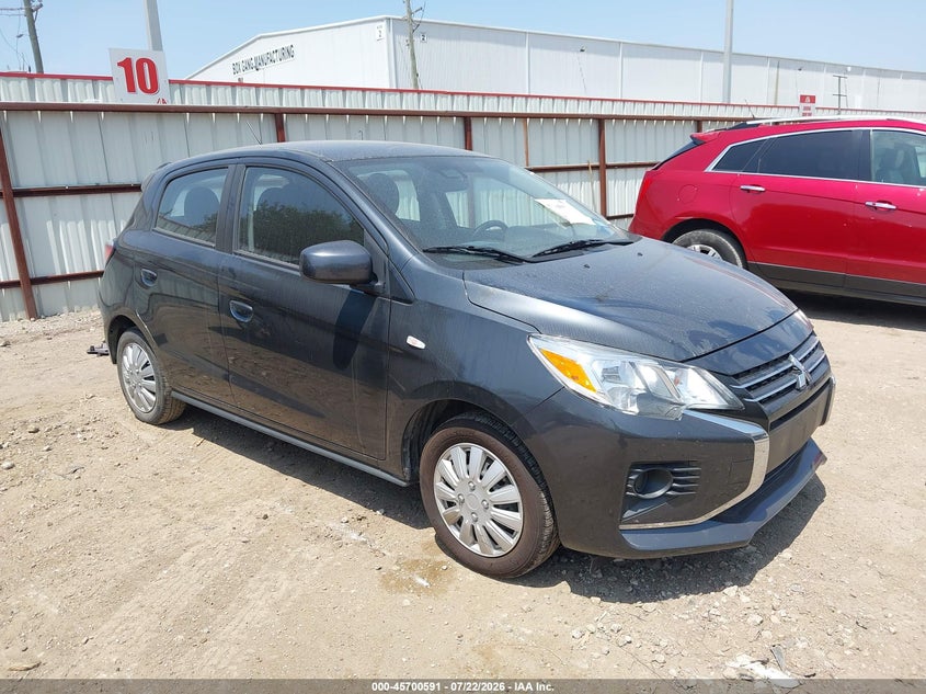 2024 Mitsubishi Mirage VIN ML32AUHJ0RH012676 IAAI salvage auction — WATER/FLOOD, Salvage Title, sold $525 on 2026-07-30 (photo 1)