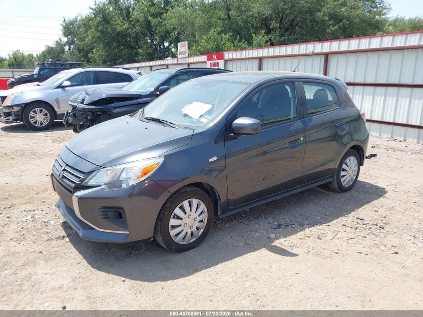 2024 Mitsubishi Mirage VIN ML32AUHJ0RH012676 IAAI salvage auction — WATER/FLOOD, Salvage Title, sold $525 on 2026-07-30 (photo 2)