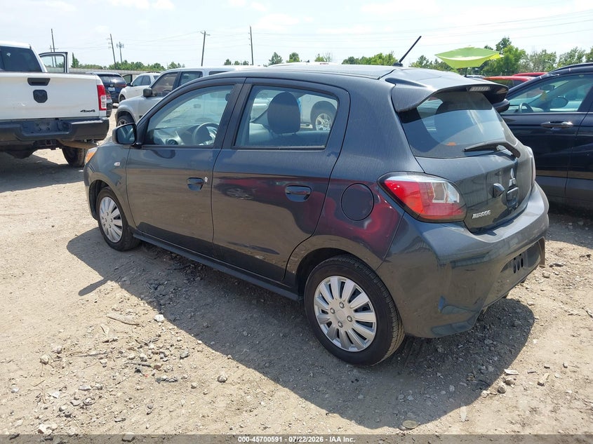 2024 Mitsubishi Mirage VIN ML32AUHJ0RH012676 IAAI salvage auction — WATER/FLOOD, Salvage Title, sold $525 on 2026-07-30 (photo 3)