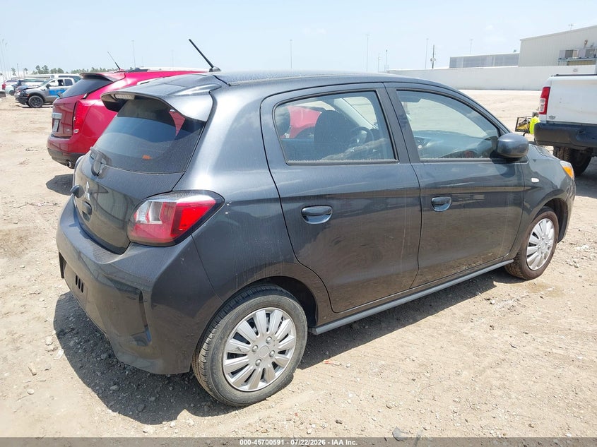 2024 Mitsubishi Mirage VIN ML32AUHJ0RH012676 IAAI salvage auction — WATER/FLOOD, Salvage Title, sold $525 on 2026-07-30 (photo 4)