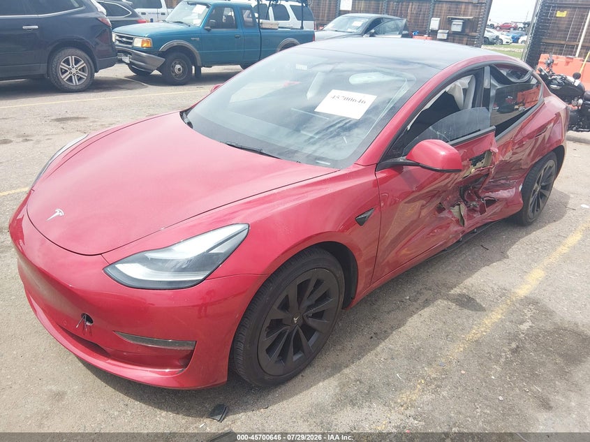 2022 Tesla Model 3 VIN 5YJ3E1EB7NF131899 IAAI salvage auction — LEFT REAR, Salvage (Colorado), sold $6,550 on 2026-09-29 (photo 2)