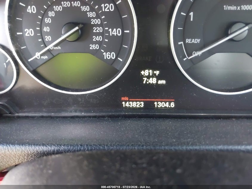2013 BMW 3er VIN WBA3C3C51DF982585 IAAI salvage auction — FRONT END, Salvage Title, sold $1,050 on 2026-08-18 (photo 7)