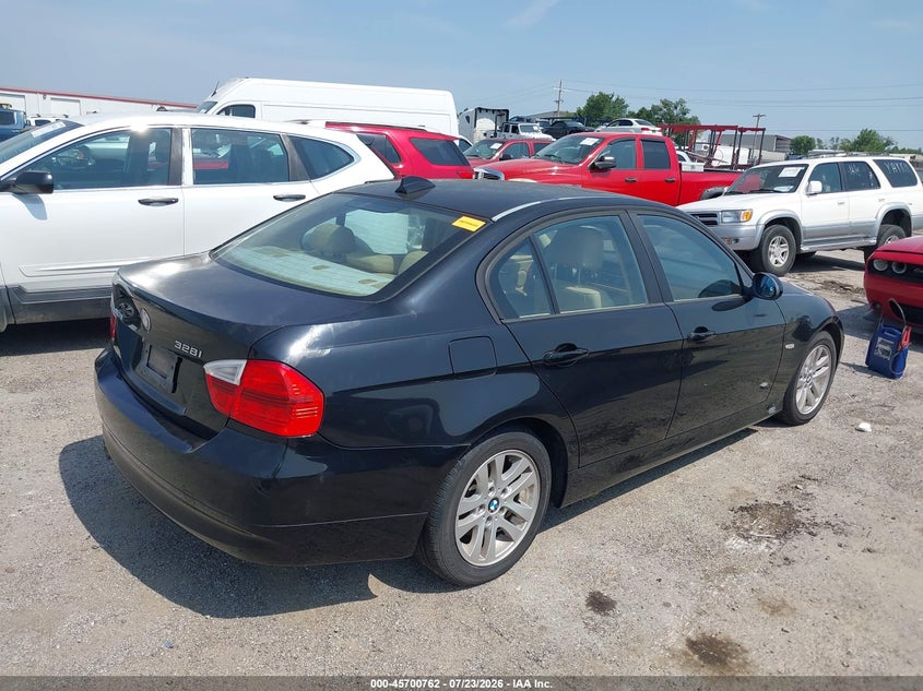 2007 BMW 3 series VIN WBAVA33567PG50187 IAAI salvage auction — UNKNOWN, Clear (Oklahoma), sold $800 on 2026-08-04 (photo 4)