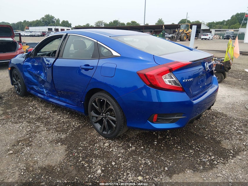 2020 Honda Civic VIN 19XFC2F88LE029414 IAAI salvage auction — SIDE, Salvage Title, sold $8,100 on 2026-10-19 (photo 3)