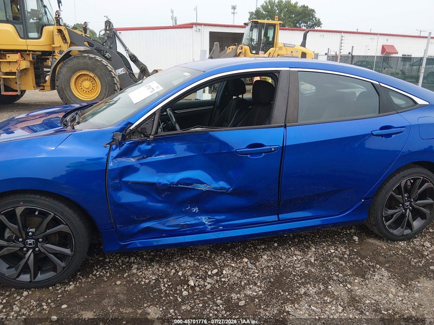 2020 Honda Civic VIN 19XFC2F88LE029414 IAAI salvage auction — SIDE, Salvage Title, sold $8,100 on 2026-10-19 (photo 6)