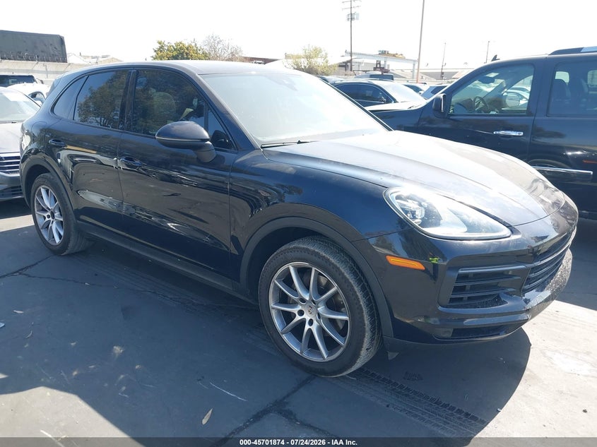 2019 Porsche Cayenne VIN WP1AA2AY0KDA01239 IAAI salvage auction — REAR END, Salvage Title, sold $13,300 on 2026-08-07 (photo 1)