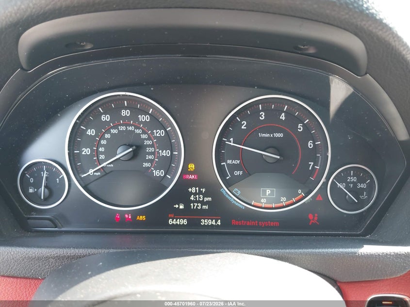 2014 BMW 4er VIN WBA3R5C56EK187325 IAAI salvage auction — FRONT END, Salvage Title, sold $4,200 on 2026-08-10 (photo 7)