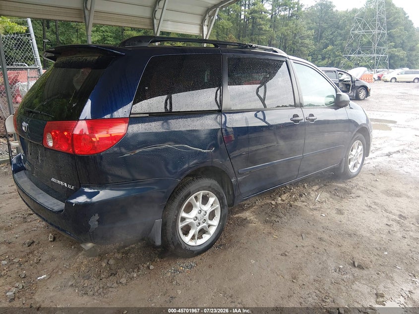 2006 Toyota Sienna VIN 5TDZA22C96S453871 IAAI salvage auction — NORMAL WEAR, Clear (Virginia), sold $750 on 2026-07-28 (photo 4)