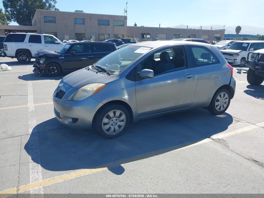 2007 Toyota Yaris VIN JTDJT923775099453 IAAI salvage auction — FRONT END, Salvage (California), sold $875 on 2026-08-03 (photo 2)