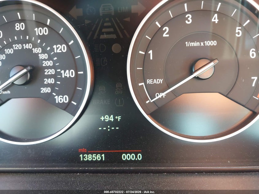 2013 BMW 3er VIN WBA3B3C50DF540836 IAAI salvage auction — REAR END, Salvage (California), sold $975 on 2026-08-18 (photo 7)