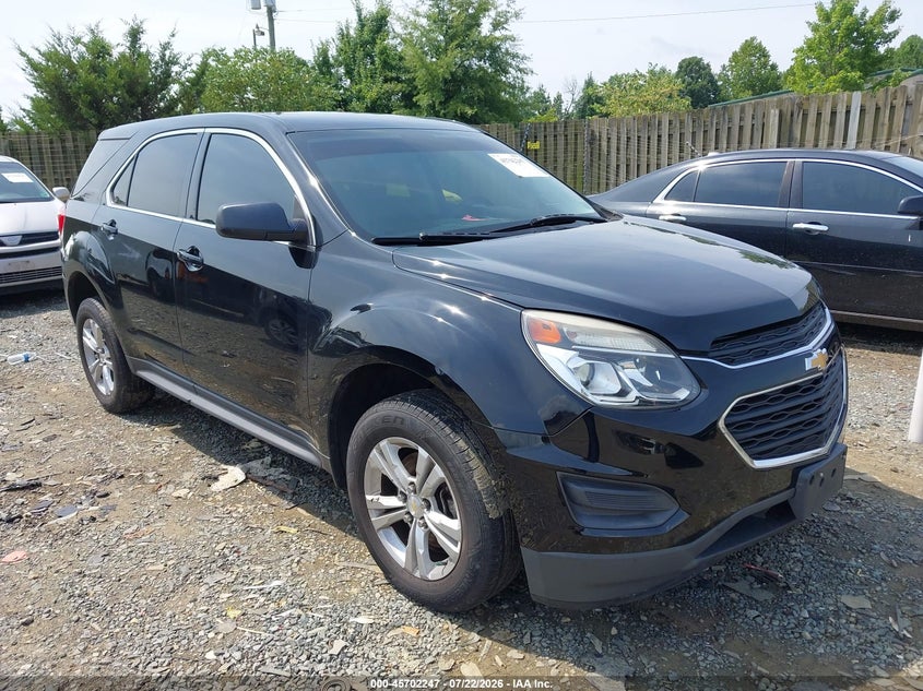 2016 Chevrolet Equinox VIN 2GNALBEK4G6147643 IAAI salvage auction — NORMAL WEAR, Clear (Virginia), sold $1,675 on 2026-08-01 (photo 1)