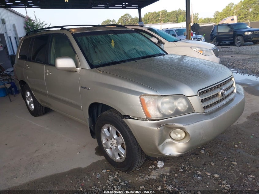 2003 Toyota Highlander VIN JTEGF21A930109167 IAAI salvage auction — NORMAL WEAR, Clear (Georgia), sold $775 on 2026-07-29 (photo 1)