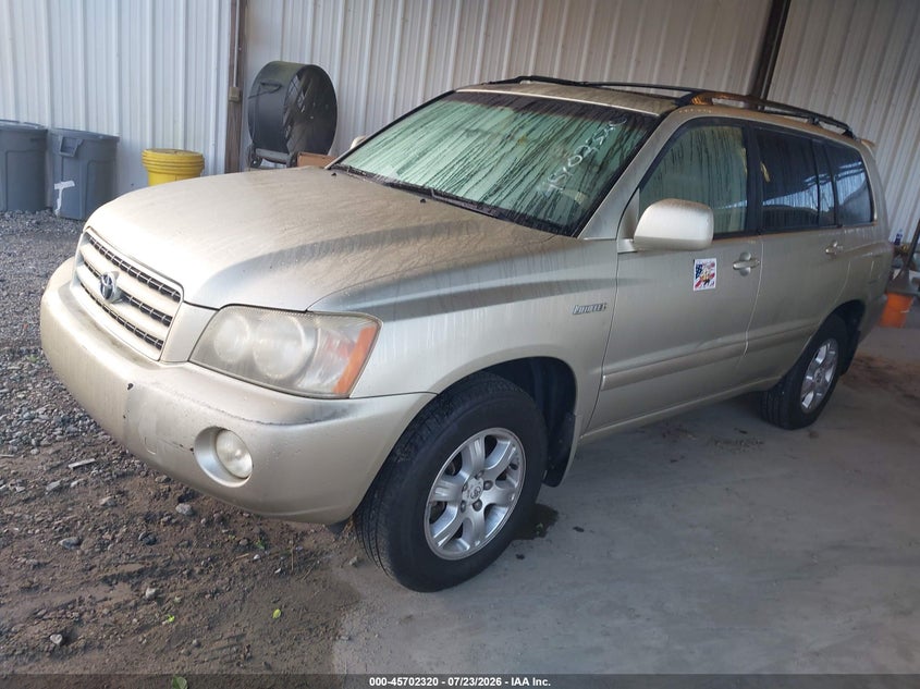 2003 Toyota Highlander VIN JTEGF21A930109167 IAAI salvage auction — NORMAL WEAR, Clear (Georgia), sold $775 on 2026-07-29 (photo 2)