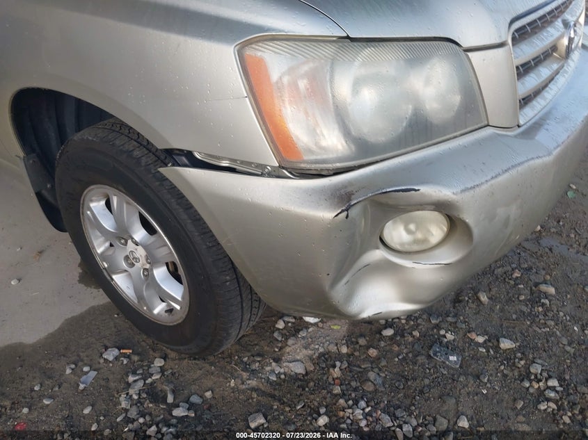 2003 Toyota Highlander VIN JTEGF21A930109167 IAAI salvage auction — NORMAL WEAR, Clear (Georgia), sold $775 on 2026-07-29 (photo 6)