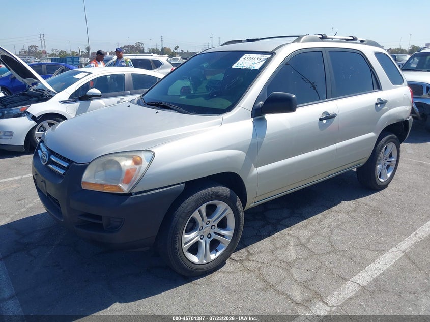 2007 Kia Sportage VIN KNDJF723577338997 IAAI salvage auction — REAR END, Salvage (California), sold $475 on 2026-07-30 (photo 2)