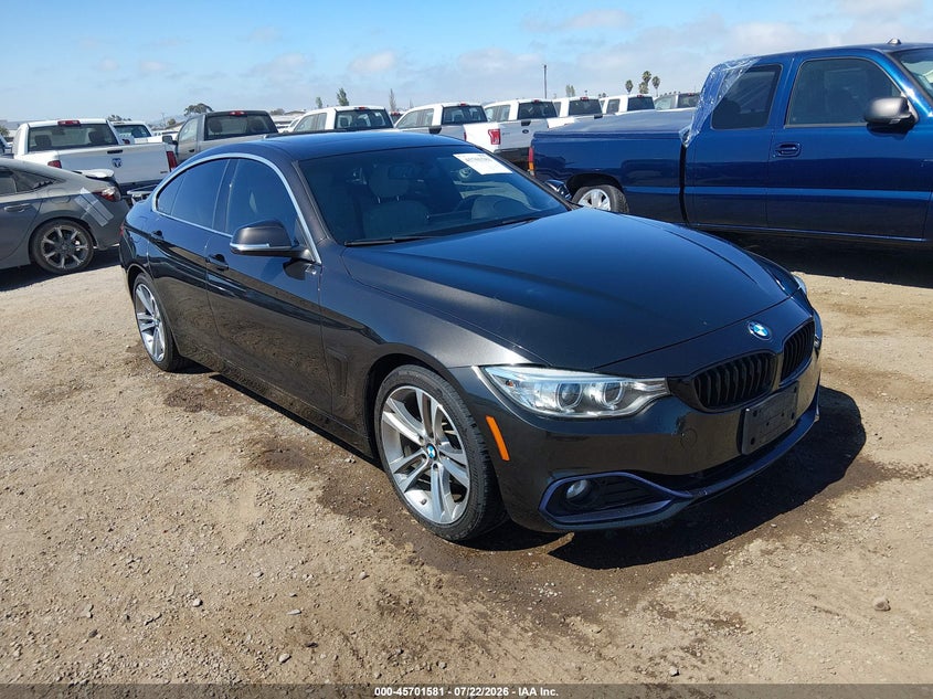 2017 BMW 4er VIN WBA4F7C51HG438431 IAAI salvage auction — LEFT SIDE, Salvage (California), sold $6,900 on 2026-08-03 (photo 1)