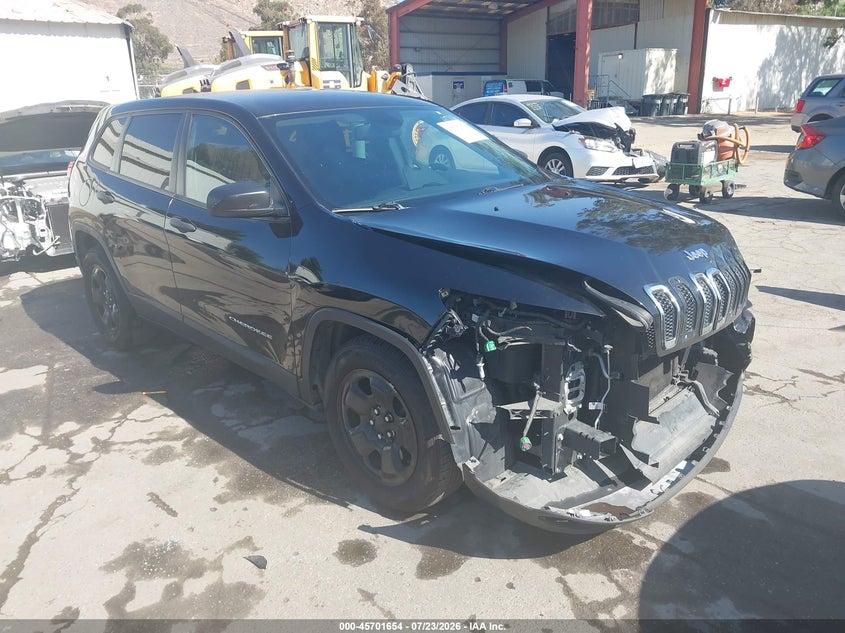 2017 Jeep Cherokee VIN 1C4PJLAB8HW508710 IAAI salvage auction — FRONT END, Salvage Title, sold $1,450 on 2026-08-15 (photo 1)