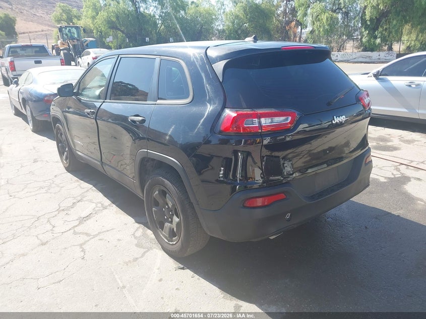 2017 Jeep Cherokee VIN 1C4PJLAB8HW508710 IAAI salvage auction — FRONT END, Salvage Title, sold $1,450 on 2026-08-15 (photo 3)