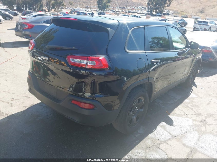 2017 Jeep Cherokee VIN 1C4PJLAB8HW508710 IAAI salvage auction — FRONT END, Salvage Title, sold $1,450 on 2026-08-15 (photo 4)