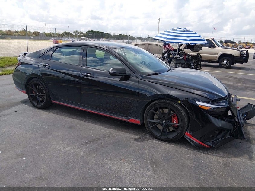 2026 Hyundai Elantra n VIN KMHLW4DK1TU039848 IAAI salvage auction — LEFT FRONT, Salvage Title, sold $10,775 on 2026-09-10 (photo 1)