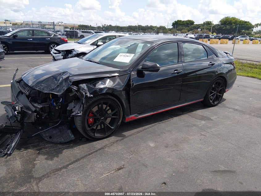 2026 Hyundai Elantra n VIN KMHLW4DK1TU039848 IAAI salvage auction — LEFT FRONT, Salvage Title, sold $10,775 on 2026-09-10 (photo 2)