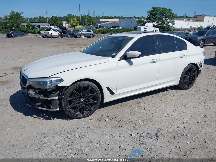 2017 BMW 5er VIN WBAJE7C38HG888016 IAAI salvage auction — FRONT & REAR, Clear (Pennsylvania), sold $6,500 on 2026-08-01 (photo 2)