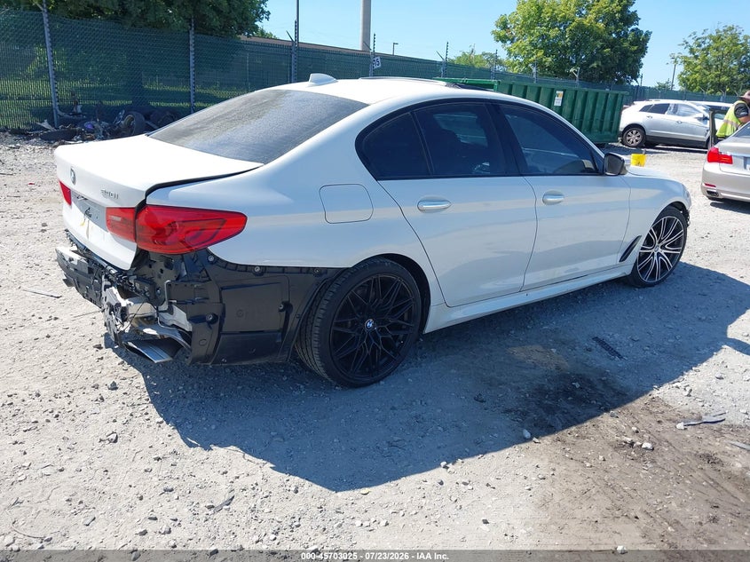 2017 BMW 5er VIN WBAJE7C38HG888016 IAAI salvage auction — FRONT & REAR, Clear (Pennsylvania), sold $6,500 on 2026-08-01 (photo 4)