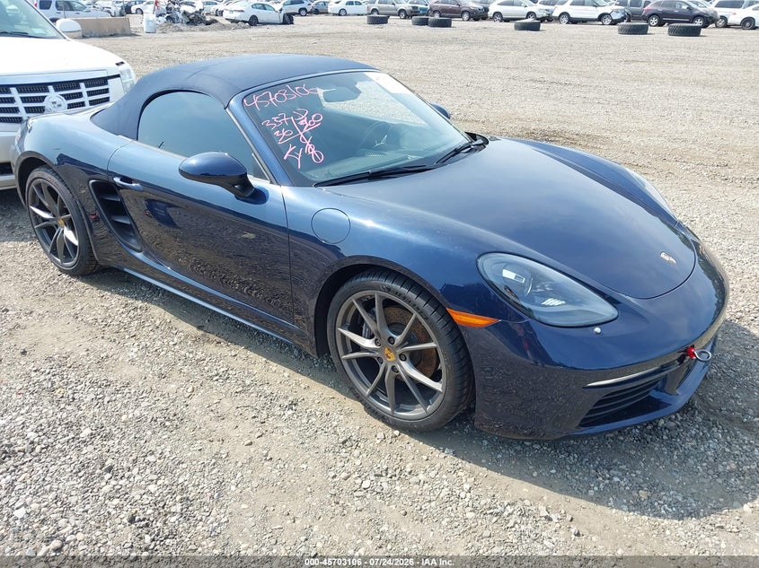 2018 Porsche 718 boxster VIN WP0CA2A81JS210851 IAAI salvage auction — FRONT END, Salvage Title, sold $24,675 on 2026-08-26 (photo 1)