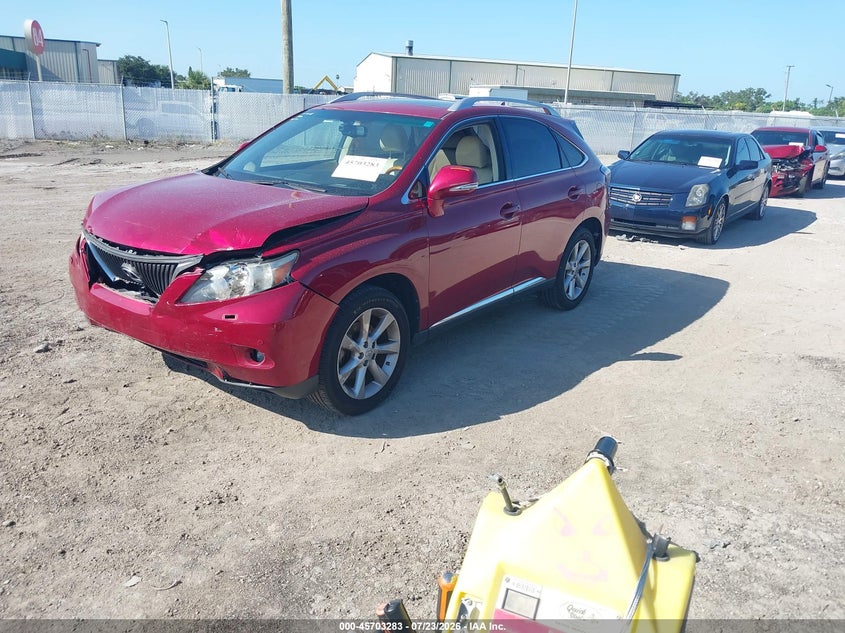 2010 Lexus Rx 350 VIN JTJZK1BA2A2410394 IAAI salvage auction — FRONT END, Rebuildable (Florida), sold $4,050 on 2026-08-27 (photo 2)